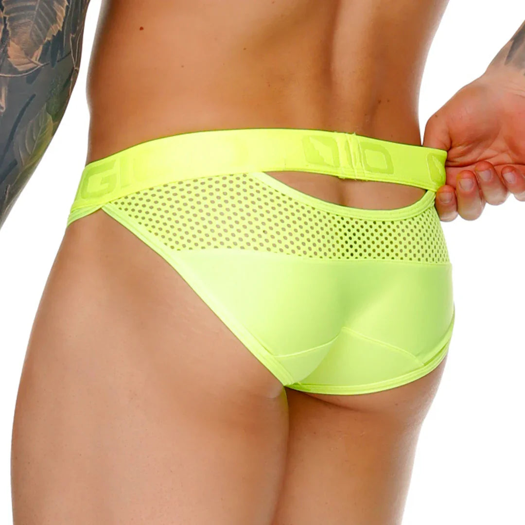 Morocco Yellow Brief back view by Gigo Underwear