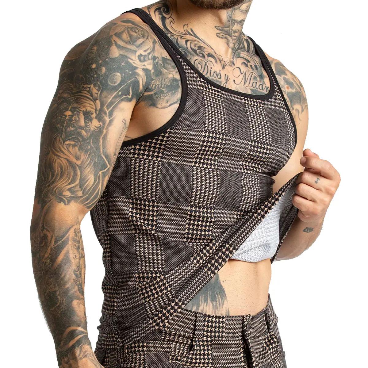MOUNTAIN BROWN TANK - Gigo Underwear & MensWear