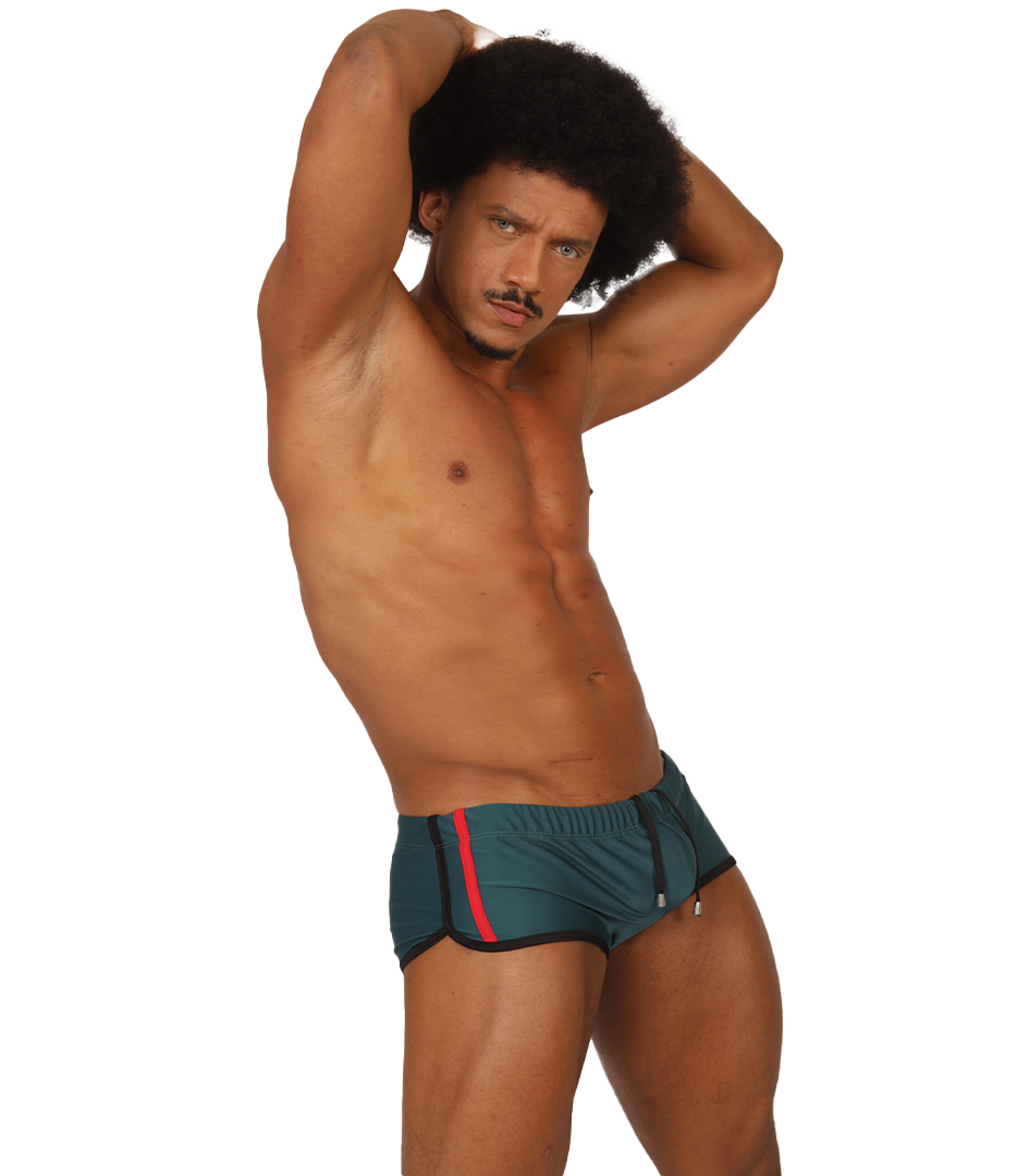 NICE GREEN SWIM TRUNK - Men's Sport Trunk with Modern Style