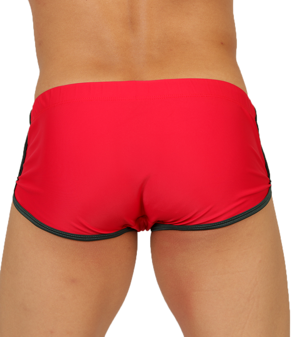 NICE RED SWIM TRUNK - Men's Sport Trunk with Modern Style