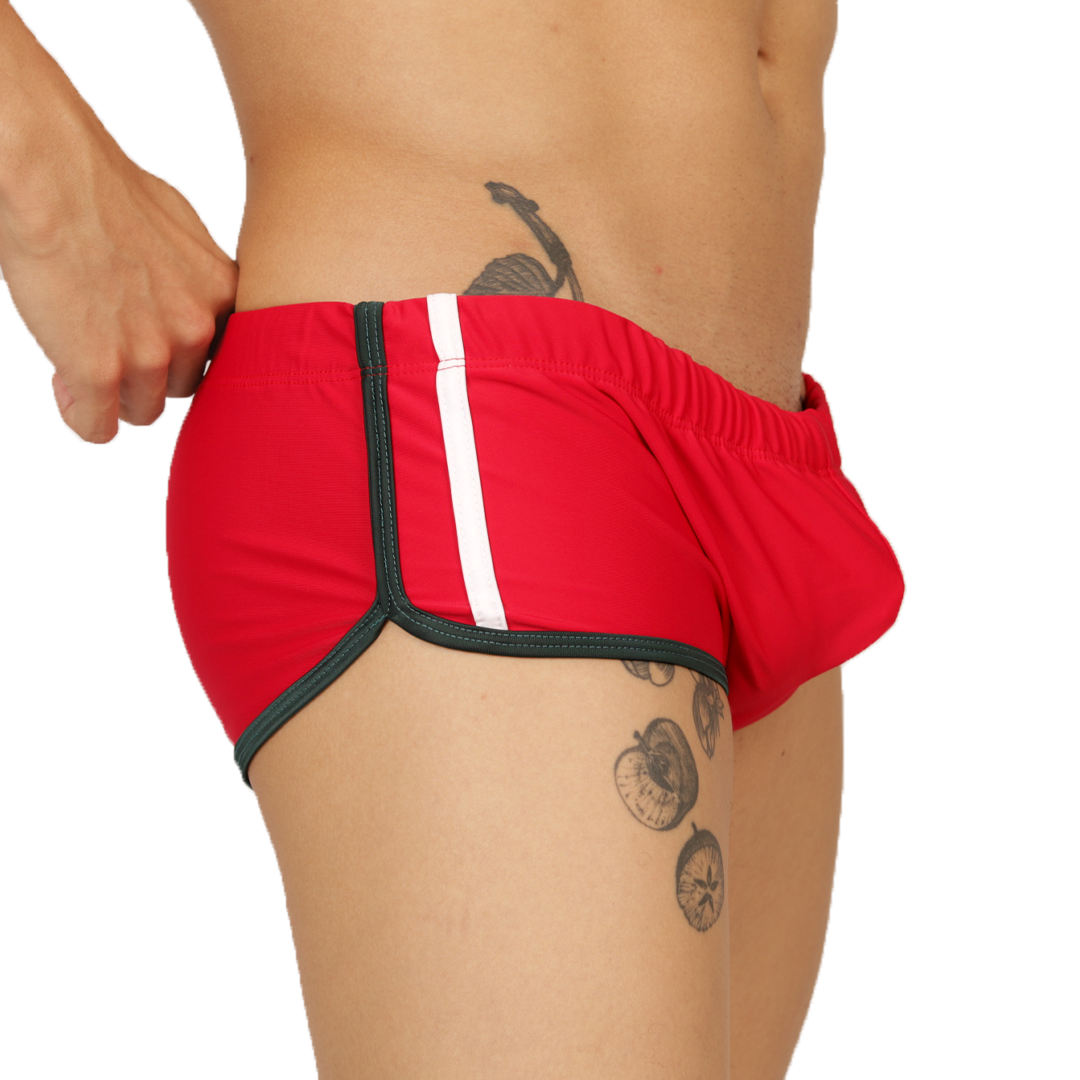 NICE RED SWIM TRUNK - Men's Sport Trunk with Modern Style