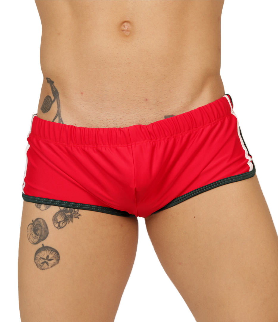 NICE RED SWIM TRUNK - Men's Sport Trunk with Modern Style