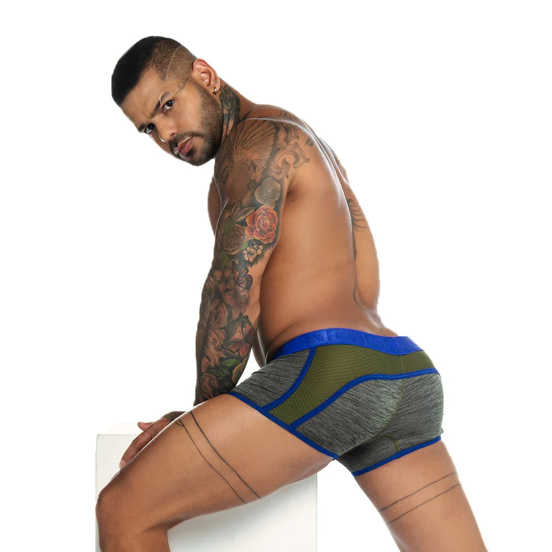 Nirvana Green Trunk on model by Gigo Underwear