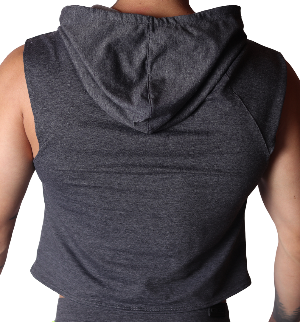 Nafts Gray Hoody T Shirt back view by Gigo Underwear