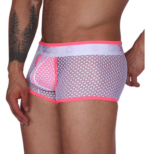 Net Fuchsia Trunk front view by Gigo Underwear