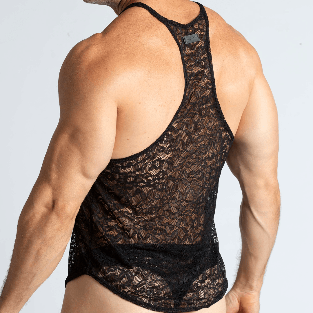 PARADISE BLACK TANK - Gigo Underwear & MensWear