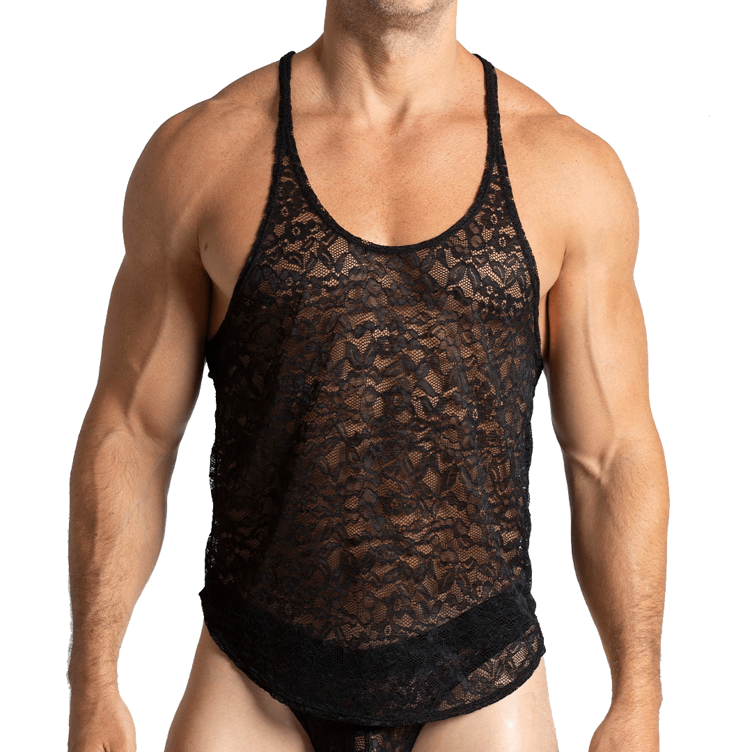 PARADISE BLACK TANK - Gigo Underwear & MensWear
