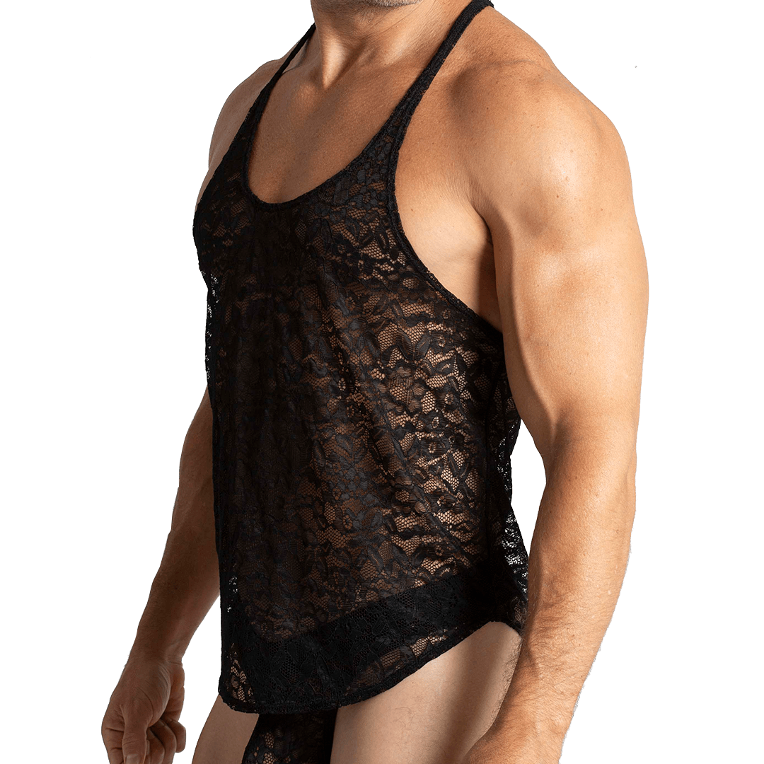 PARADISE BLACK TANK - Gigo Underwear & MensWear