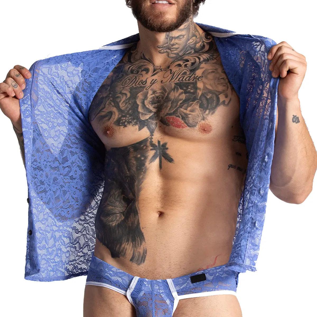 PARADISE BLUE SHIRT - Gigo Underwear & MensWear