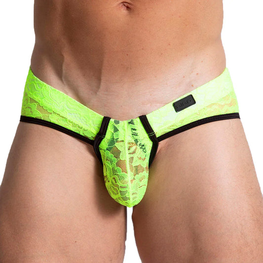 Paradise Yellow Brief front view by Gigo Underwear