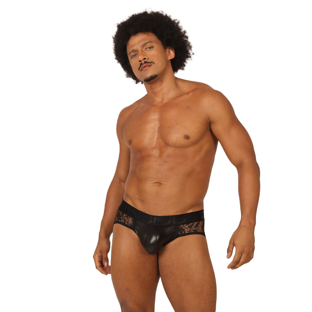 PASSIONE BLACK JOCK THONG - Sexy Men's Jockstrap with Contrast Waistband