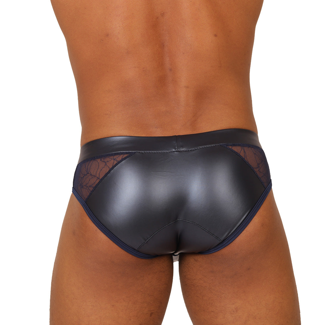 PASSIONE BLUE BRIEF - Bold Men's Brief with Contrasting Waistband