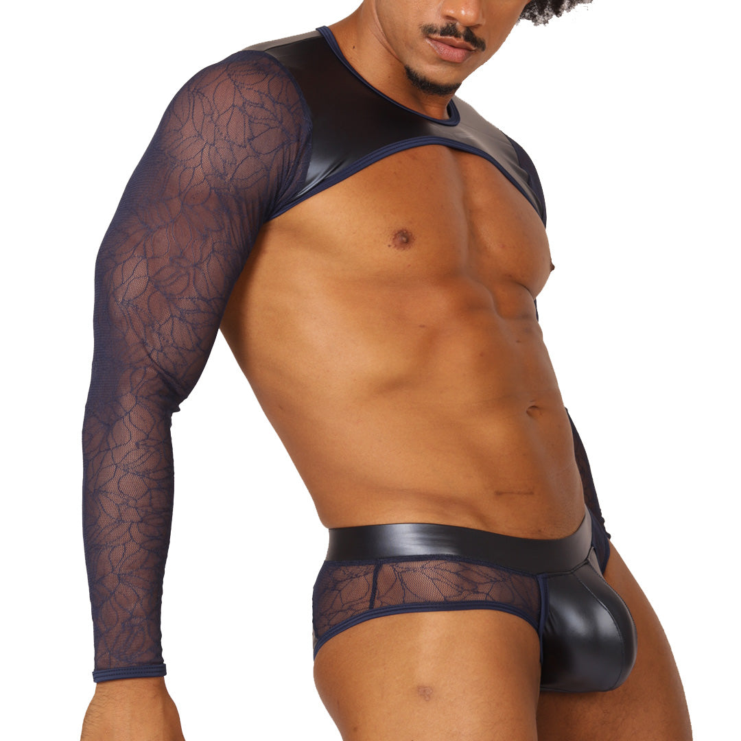 PASSIONE BLUE HARNESS - Men's Fetish Harness with Bold Design