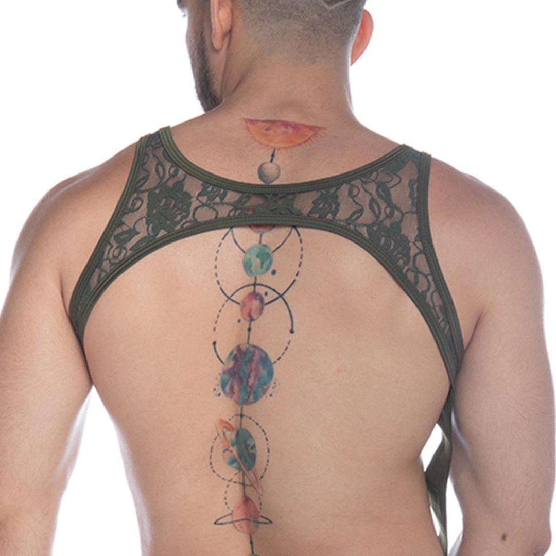 PICOT GREEN HARNESS - Gigo Underwear & MensWear