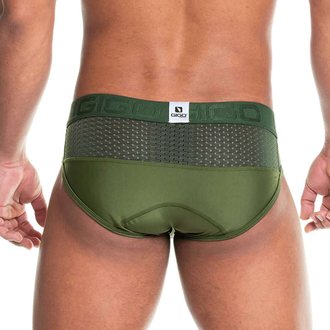 PRUDENCE GREEN BRIEF - Gigo Underwear & MensWear