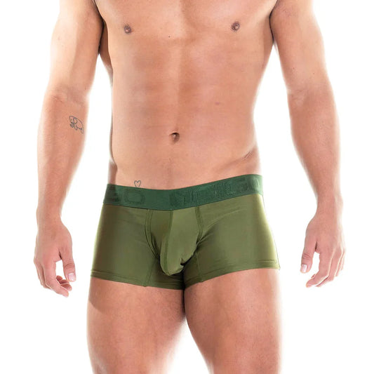 Prudence Green Trunk front view by Gigo Underwear