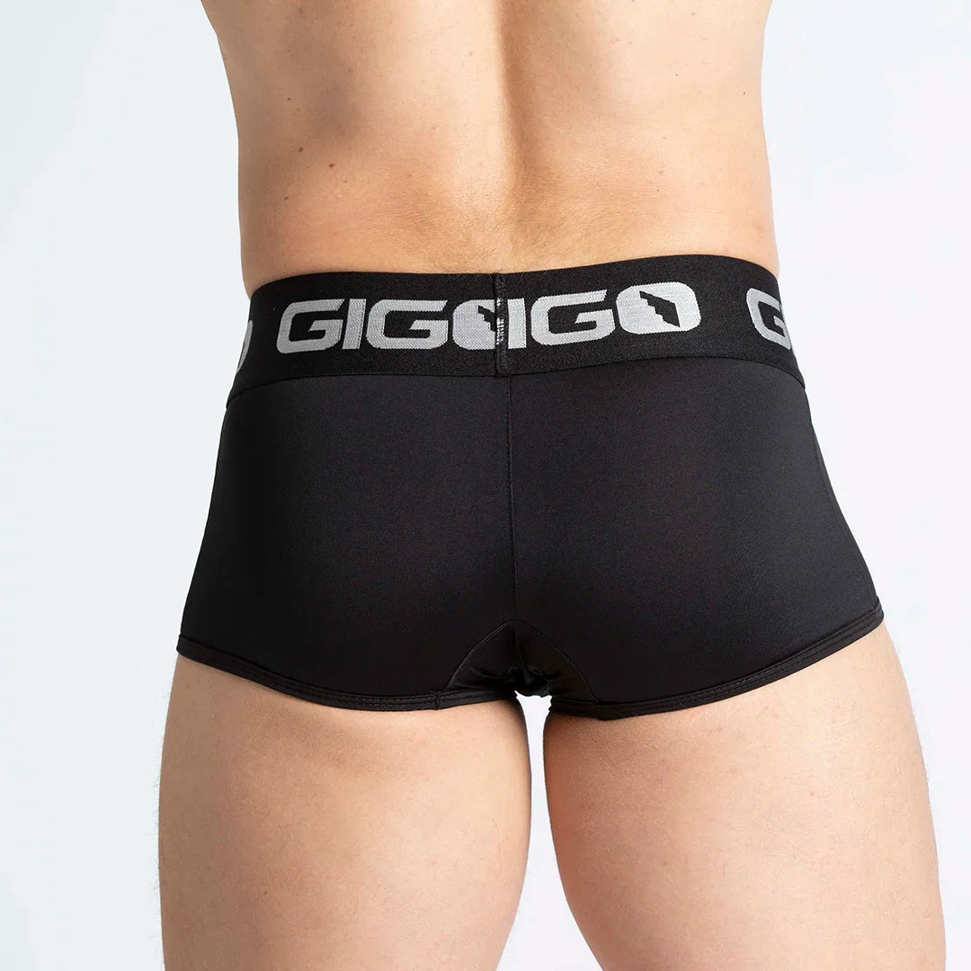 Purity Black Trunk back view by Gigo Underwear