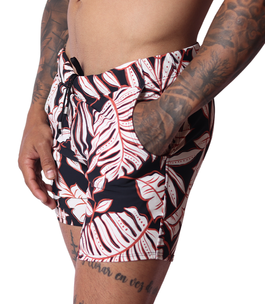 Prisma Black Beachwear front view by Gigo Underwear