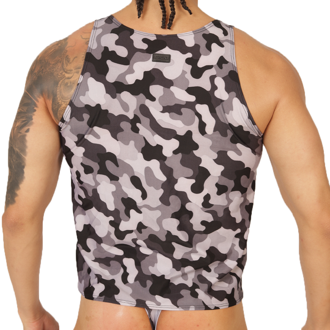 RANK CAMOUFLAGED TANK - Men's Sports Tank Top in Trendy Colors