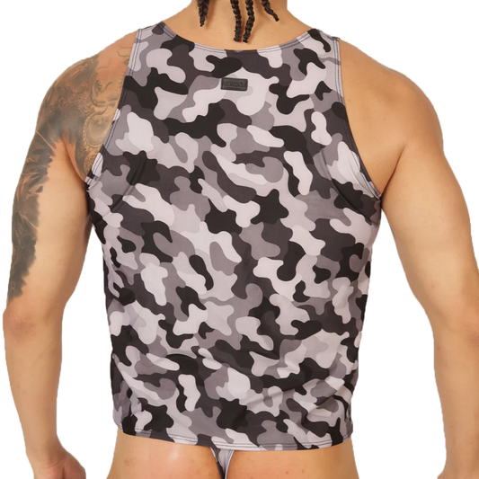 Rank Camouflaged Tank front view by Gigo Underwear