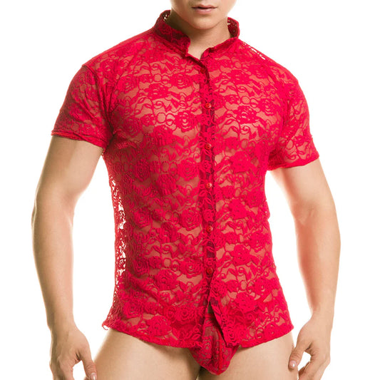 Redemotion Red Shirt front view by Gigo Underwear