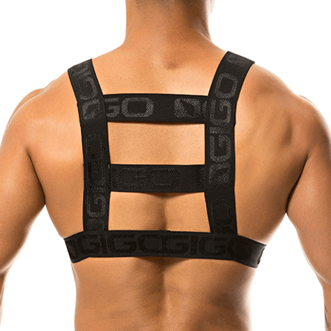 RESISTLESS BLACK HARNESS - Gigo Underwear & MensWear