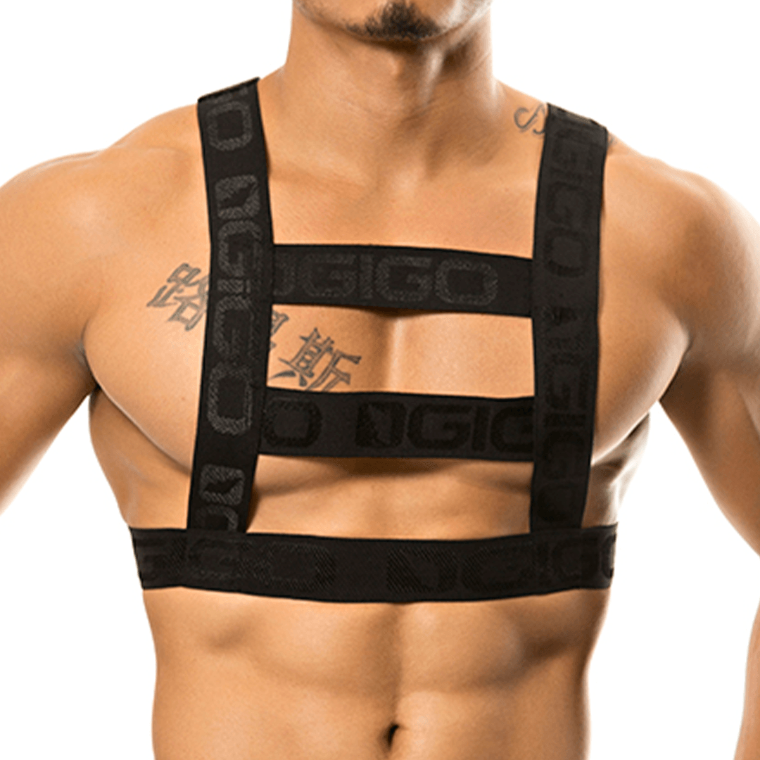 RESISTLESS BLACK HARNESS - Gigo Underwear & MensWear