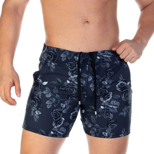 Rose Black Beachwear front view by Gigo Underwear