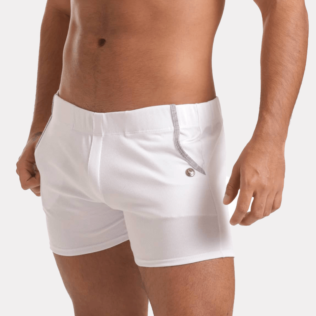 SCANALING WHITE SHORT - Gigo Underwear & MensWear
