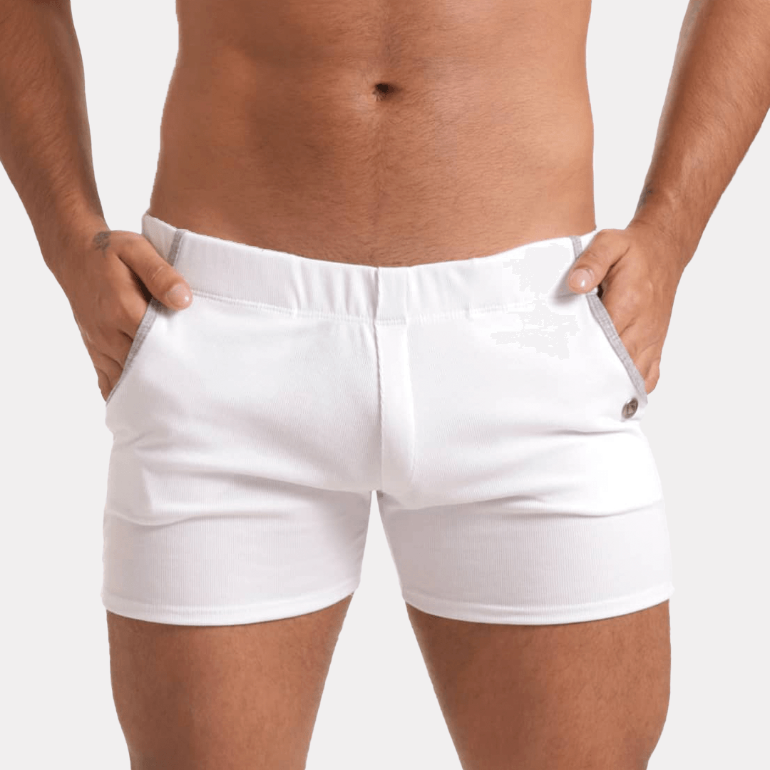 SCANALING WHITE SHORT - Gigo Underwear & MensWear