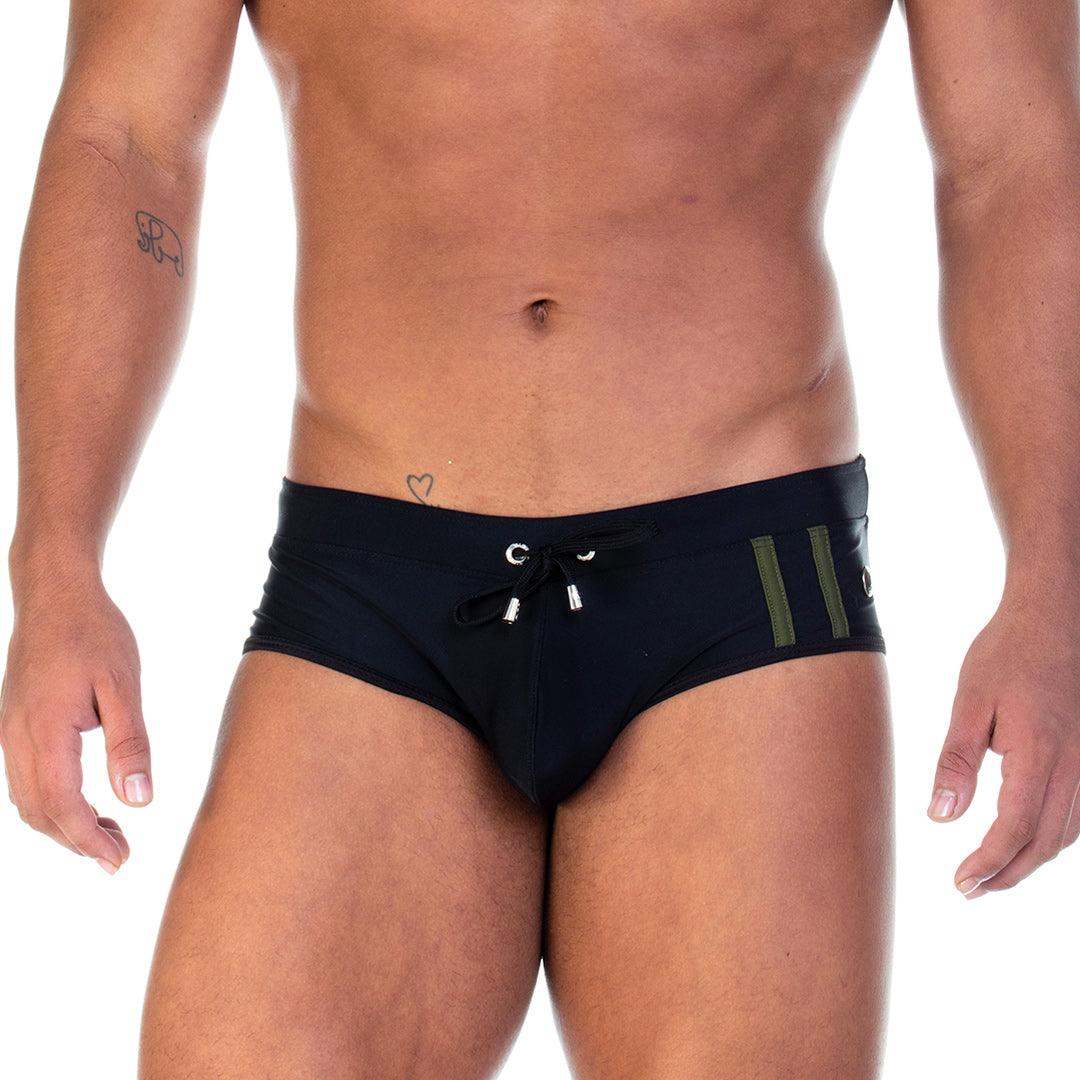 SOCCER BLACK SWIM BRIEF - Gigo Underwear & MensWear