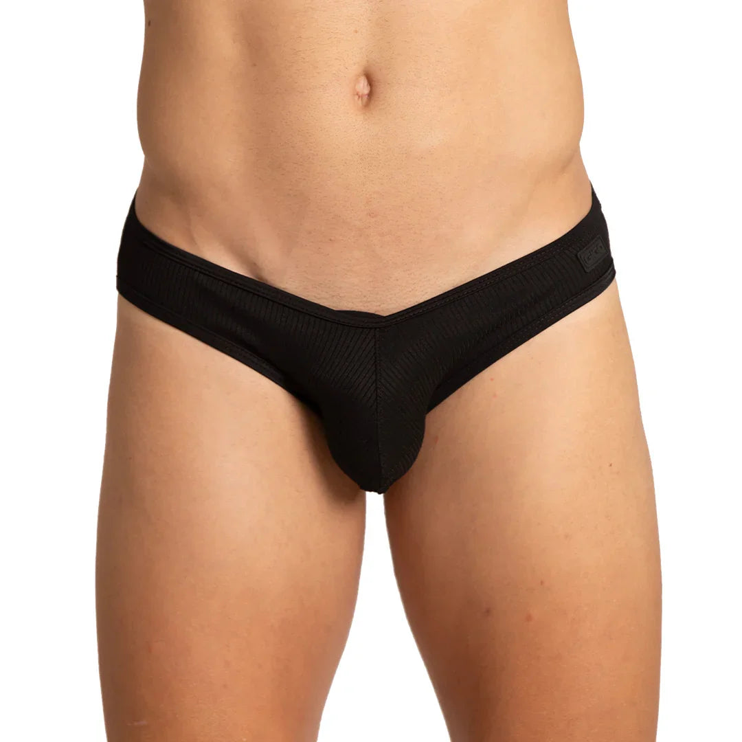 Soft Black Brief on model by Gigo Underwear