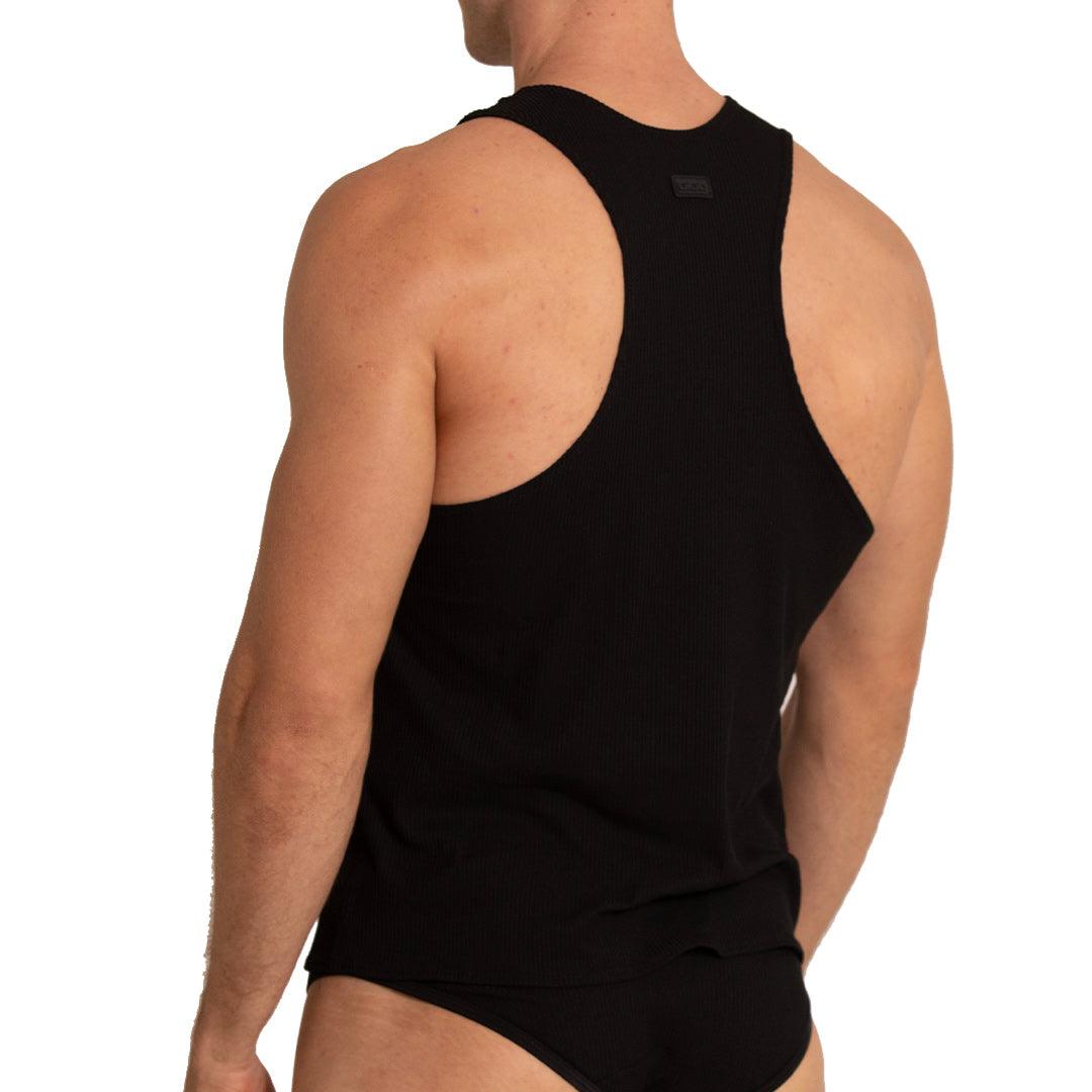 SOFT BLACK TANK - Gigo Underwear & MensWear