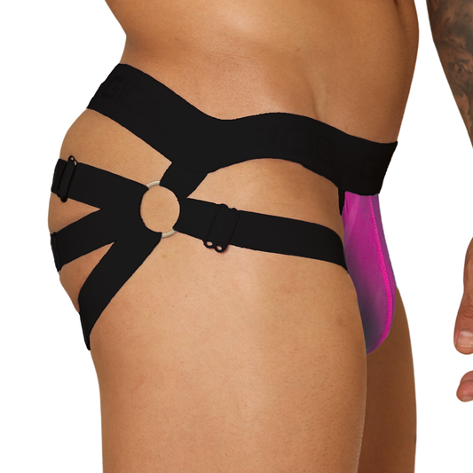 Spectrum Fuchsia Jockstrap front view by Gigo Underwear