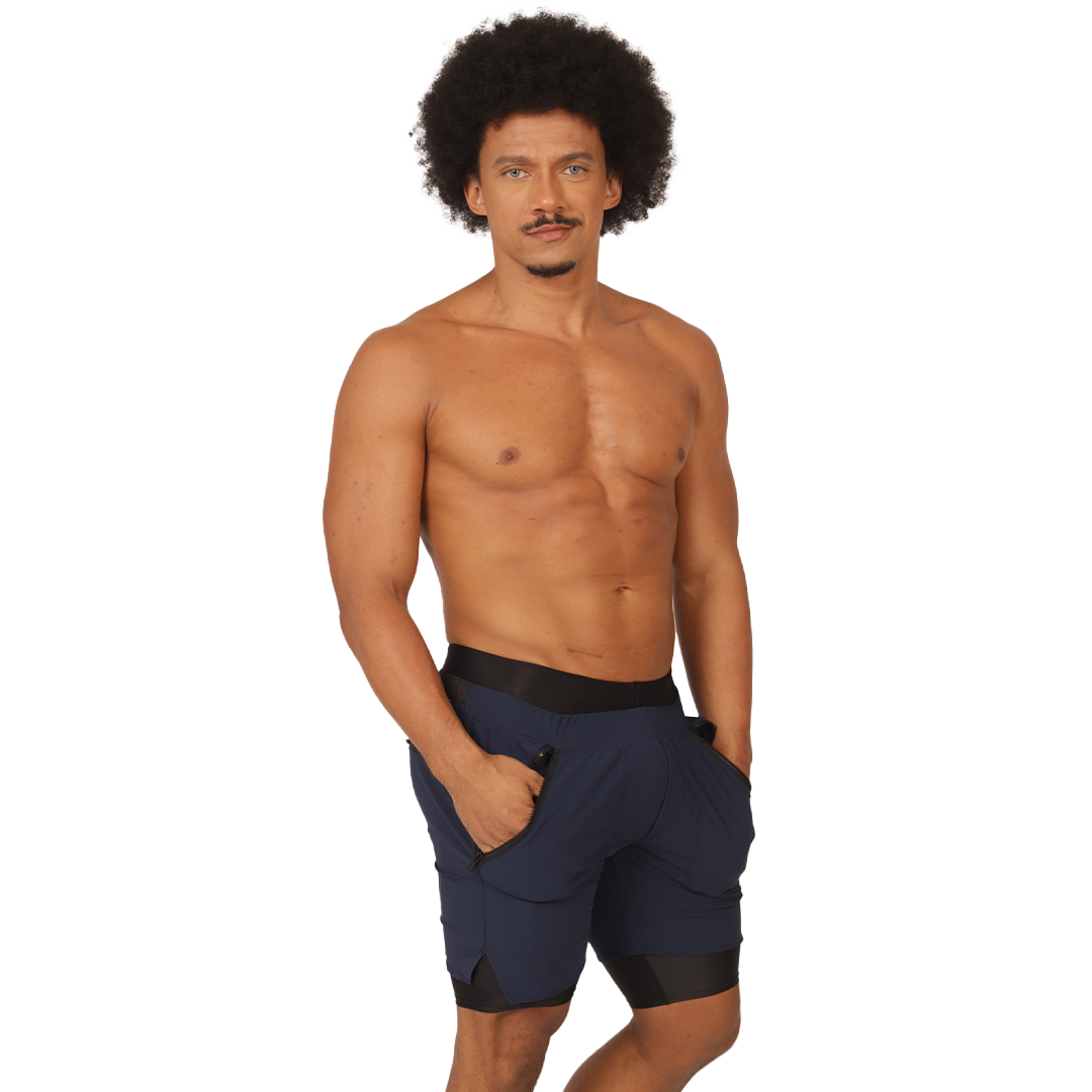 SPORTY BLUE SHORT - Men's Fetish Bodywear with Sexy Details
