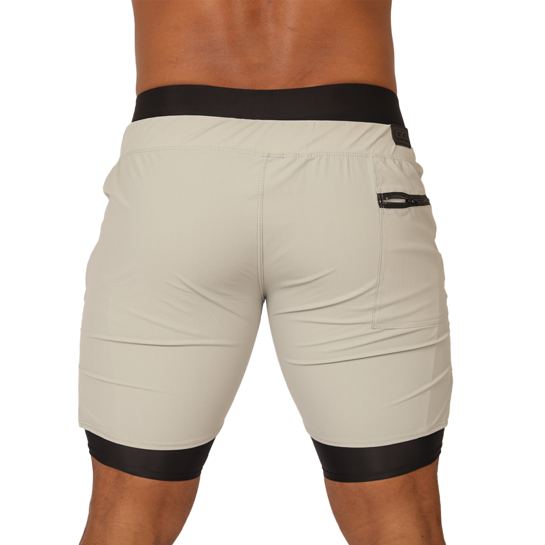 SPORTY GRAY SHORT - Men's Fetish Bodywear with Sexy Details