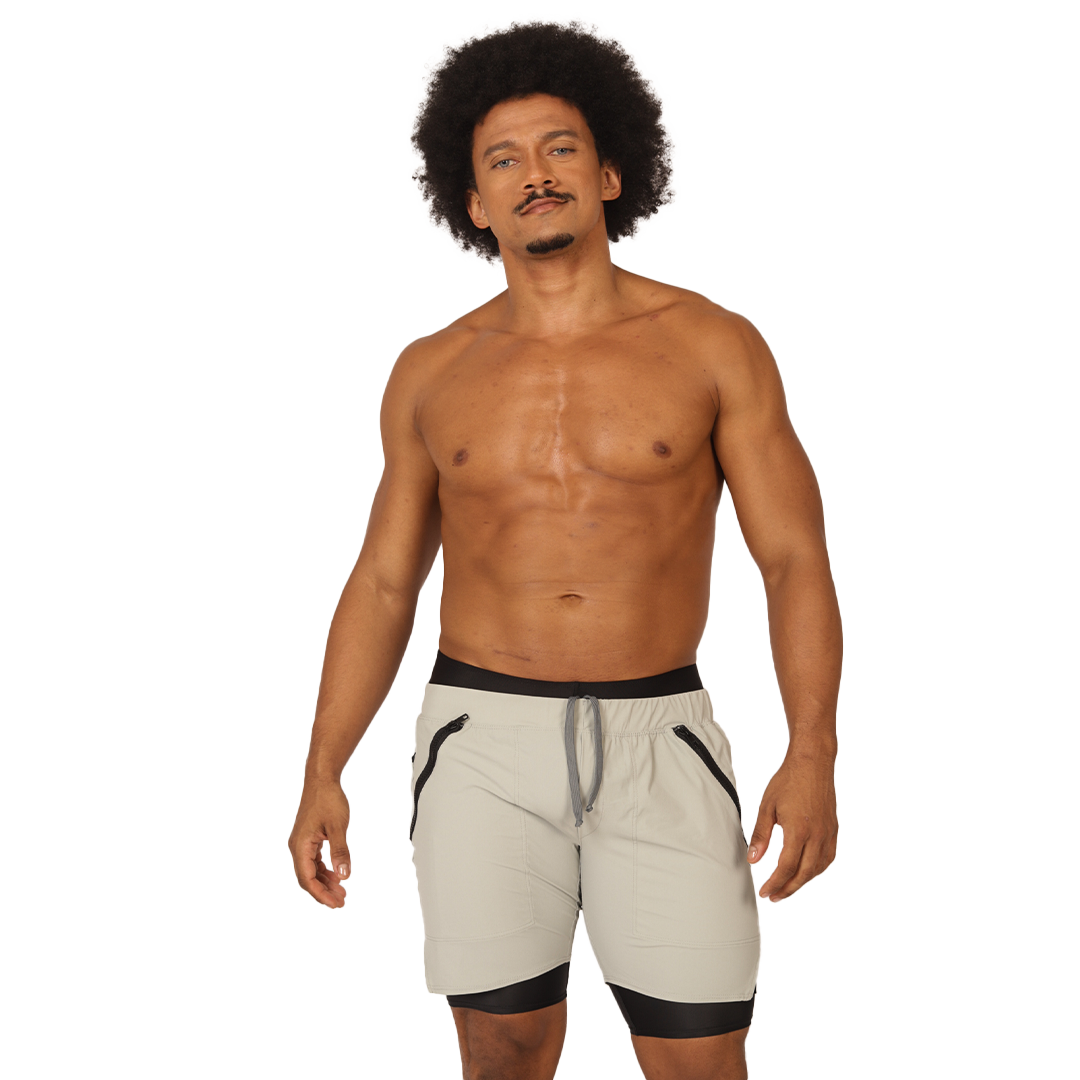 SPORTY GRAY SHORT - Men's Fetish Bodywear with Sexy Details