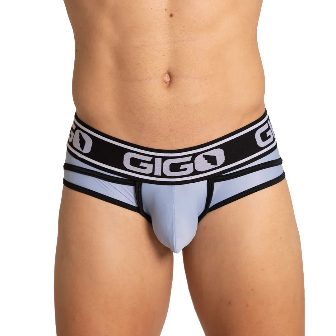 Style Blue Brief on model by Gigo Underwear