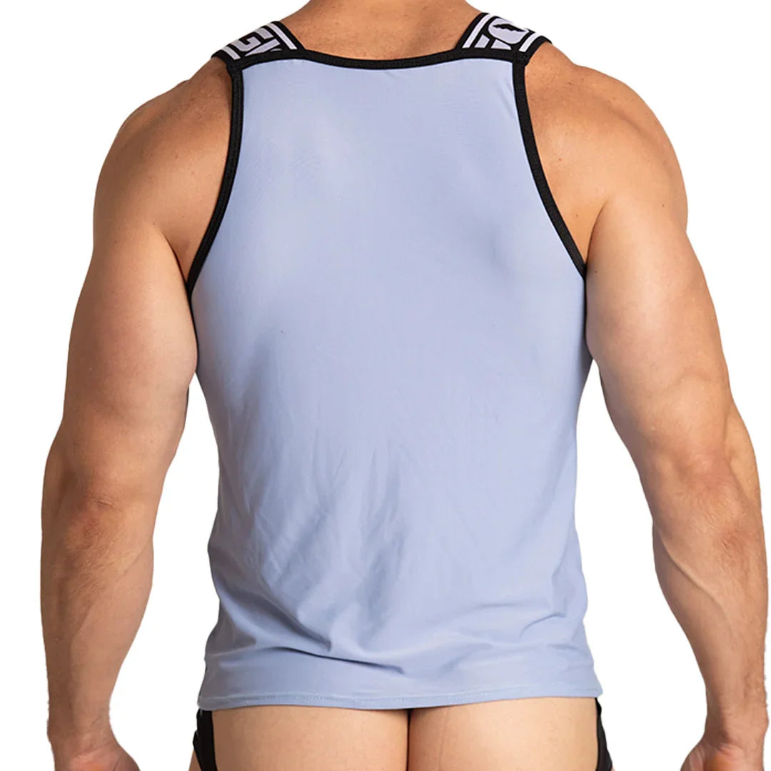 Style Blue Tank back view by Gigo Underwear