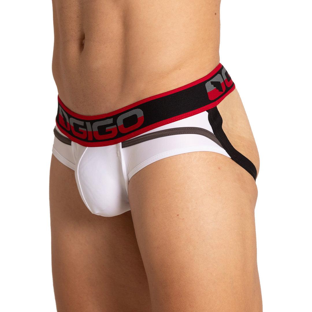 STYLE WHITE BRIEF JOCK - Gigo Underwear & MensWear