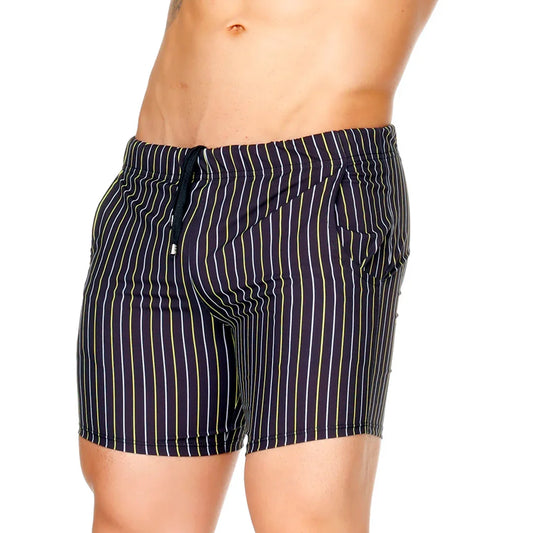 Sultan Black Beachwear front view by Gigo Underwear