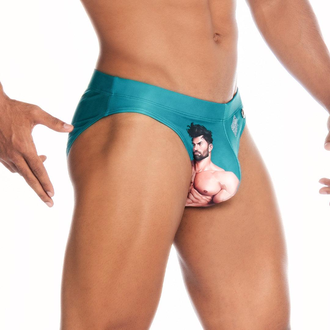 SUPER DADDY BLUE SWIM BRIEF - Gigo Underwear & MensWear