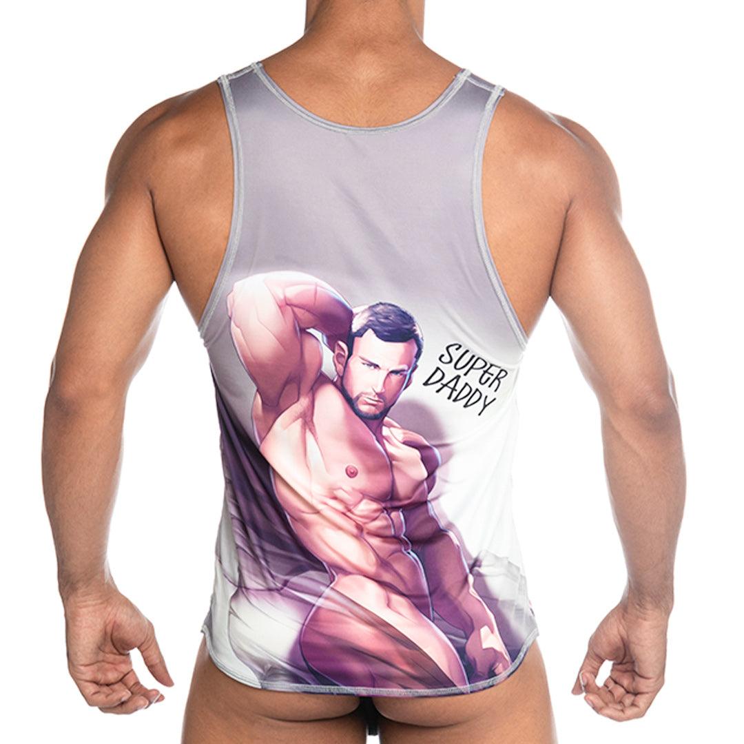 SUPER DADDY BROWN TANK - Gigo Underwear & MensWear