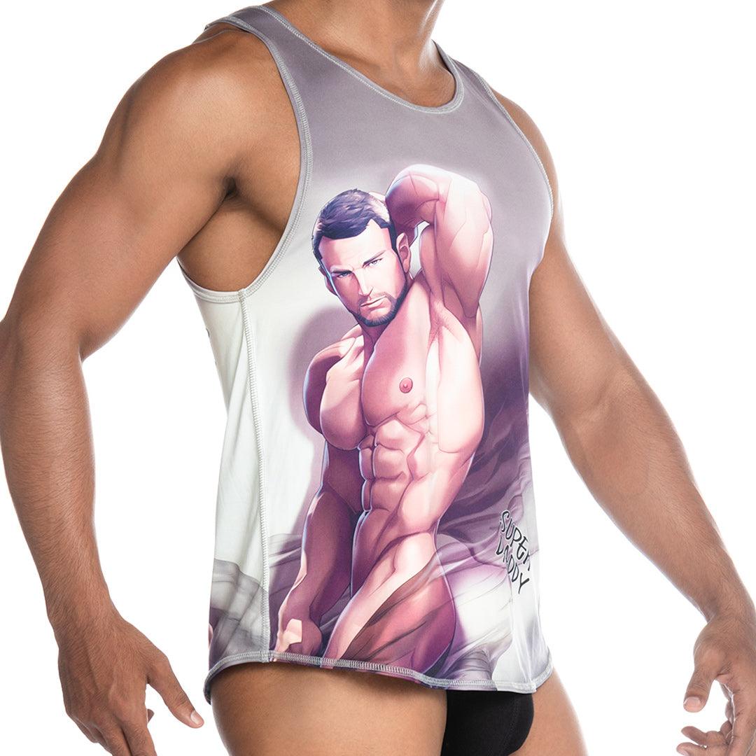 SUPER DADDY BROWN TANK - Gigo Underwear & MensWear