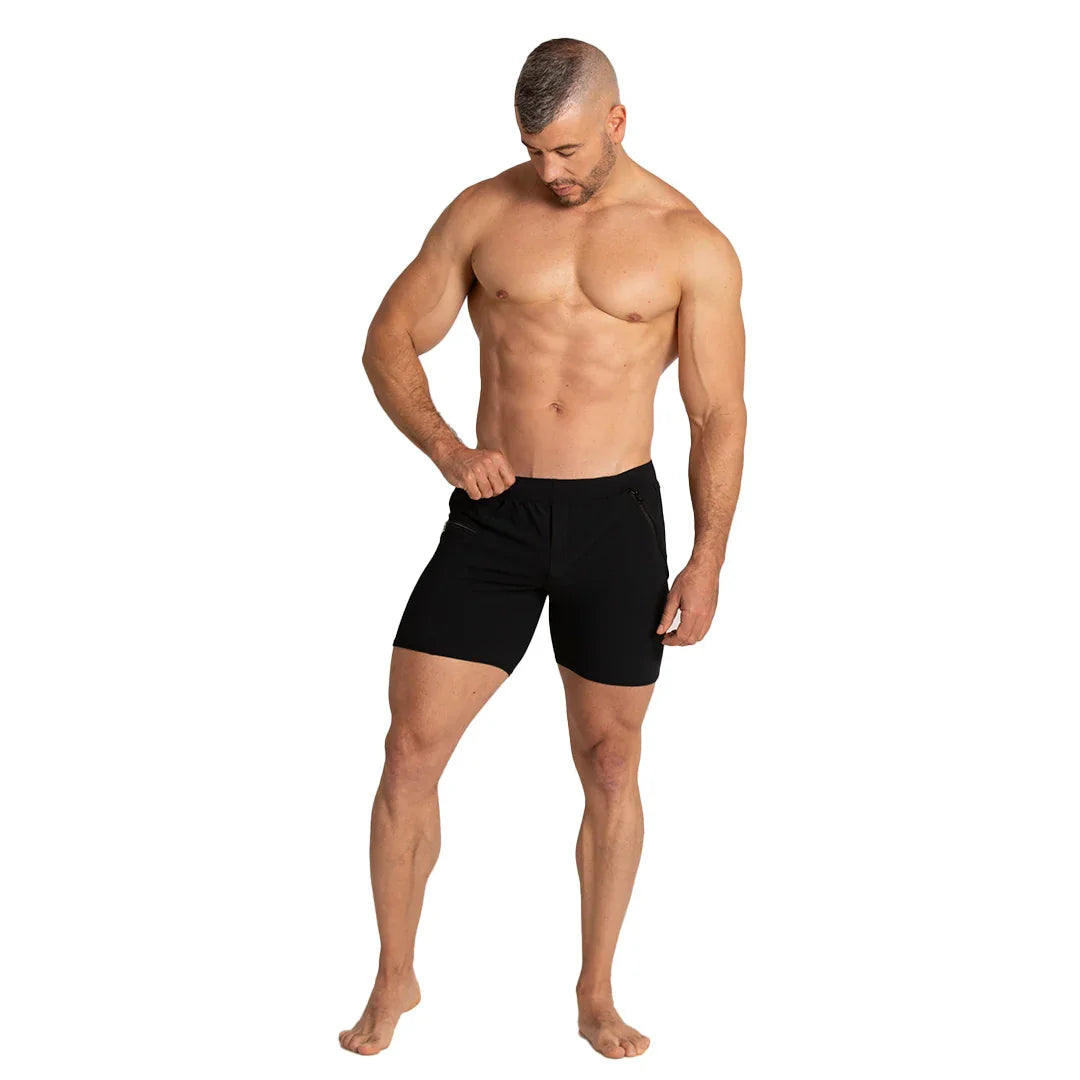 Tennis Black Short on model by Gigo Underwear