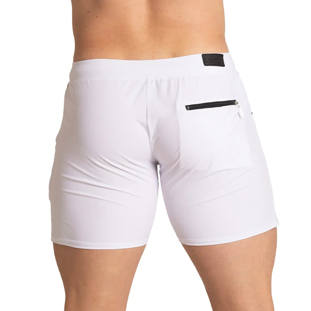 Tennis White Short back view by Gigo Underwear