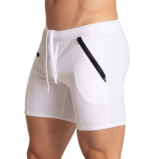 Tennis White Short front view by Gigo Underwear