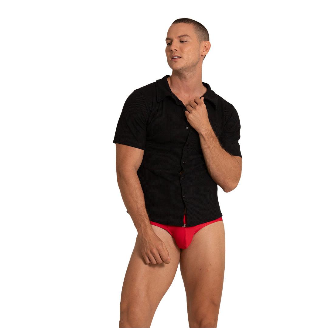 TISSUE BLACK SHIRT - Gigo Underwear & MensWear