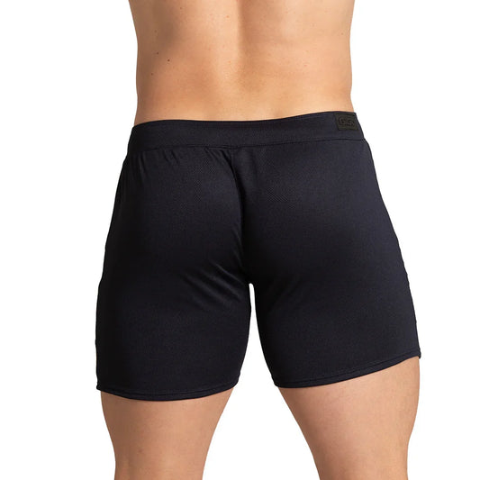 Training Blue Short front view by Gigo Underwear