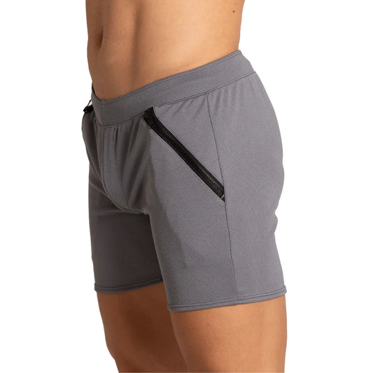 Training Gray Short front view by Gigo Underwear
